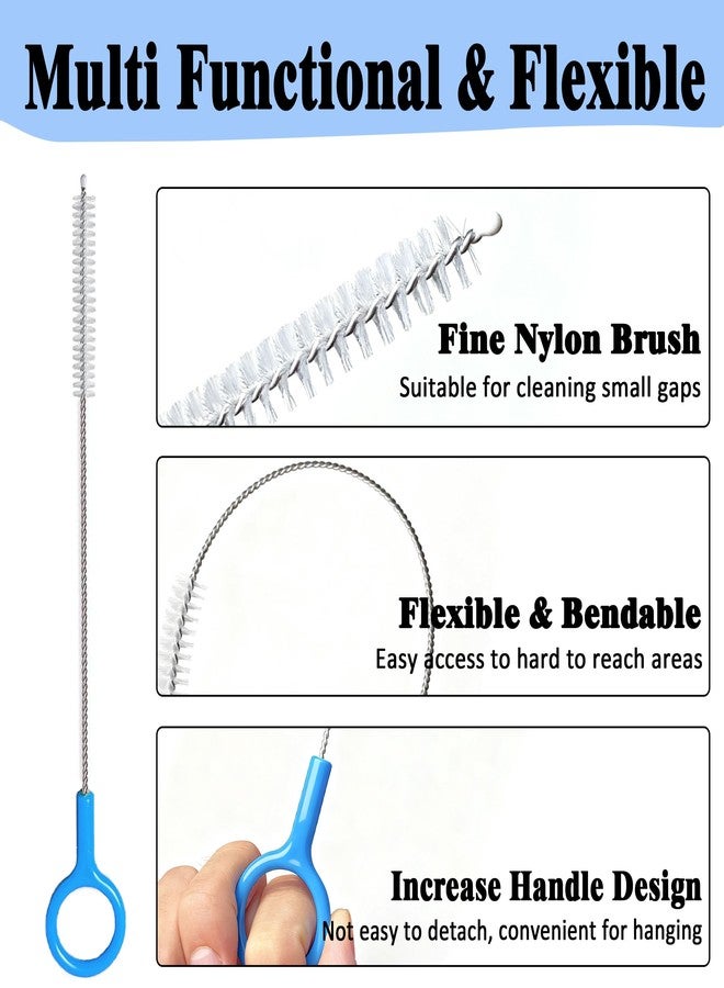 CIDYAUST Heavy-Duty Straw Cleaner Brush, 2 Pcs Flexible Straw Brush Set,Reusable Straws Cleaning Brush with Stainless Steel and Nylon Bristles for Baby Bottles,Stanley Cup. - Image 3